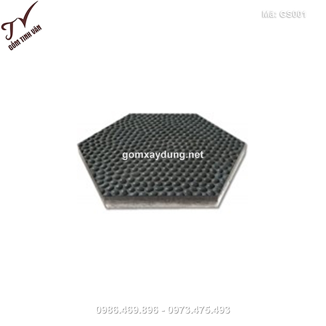 Gạch sỏi hạt nghiền màu đen 40cm - GS001