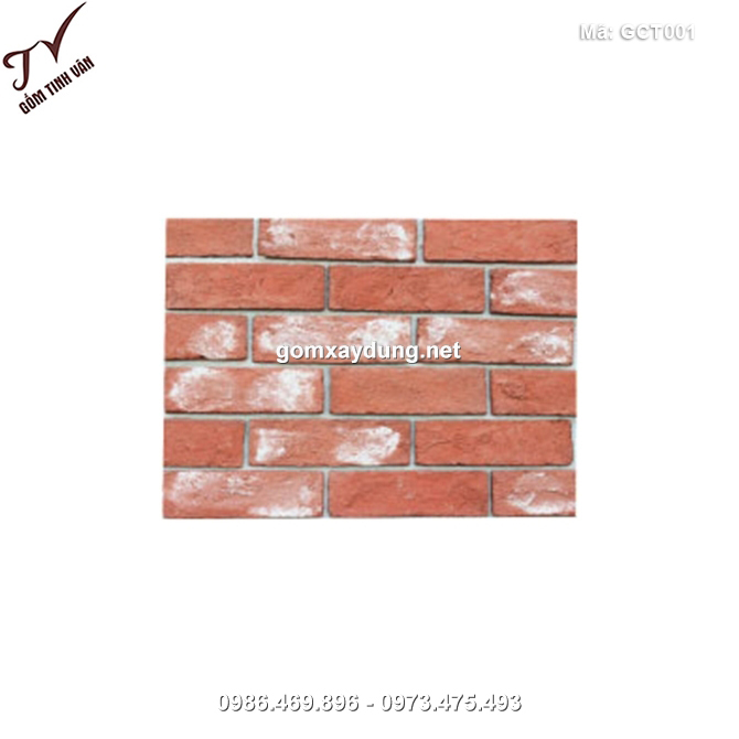Gạch cổ ốp tường đỏ tươi - GCT001