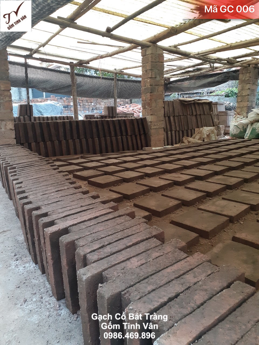Gạch cổ lát nền, đình đền chùa, lăng tẩm, mã GC006, 300x300x50 cm, gạch gốm sứ bát tràng, tinh vân