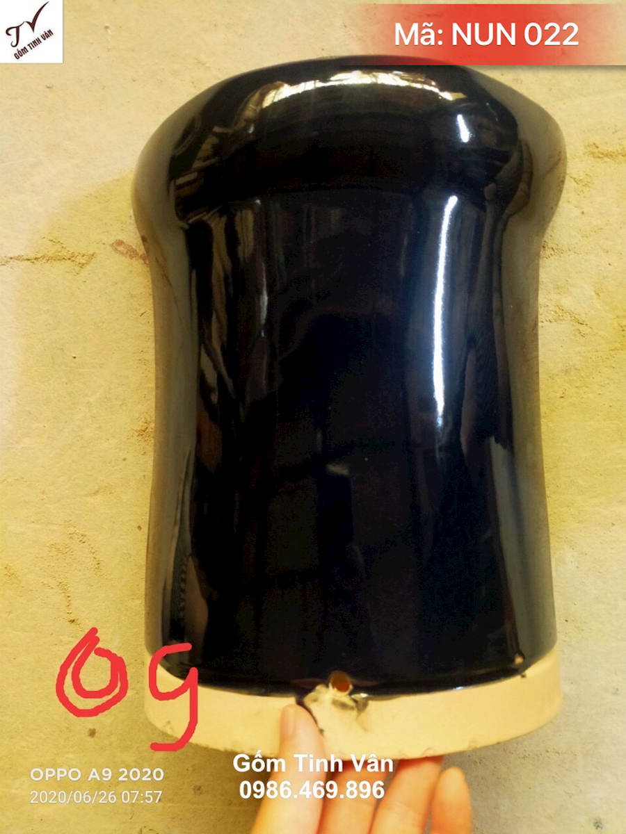Ngói bò úp nóc, ngói rìa tráng men xanh đen, mã NUN022, dài 28 rộng 18 cm, phụ kiện ngói prime, ngói nhật, vigracera, phụ kiện ngói lợp tráng men gốm xây dựng bát tràng