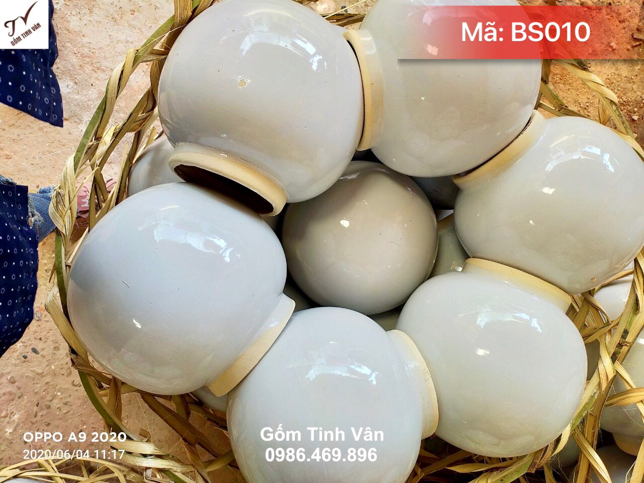 Bóng sứ men trắng để trụ cổng, trụ tường rào, mã BS010, bóng sứ trang trí, gốm xây dựng tinh vân