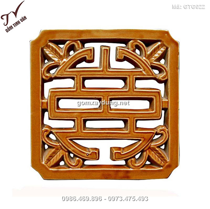 Gạch thông gió chữ thọ 30cm - GTG022